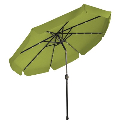 Deluxe Solar Powered LED Lighted Patio Umbrella with Decorative Edges, 9', by Trademark Innovations   555284938